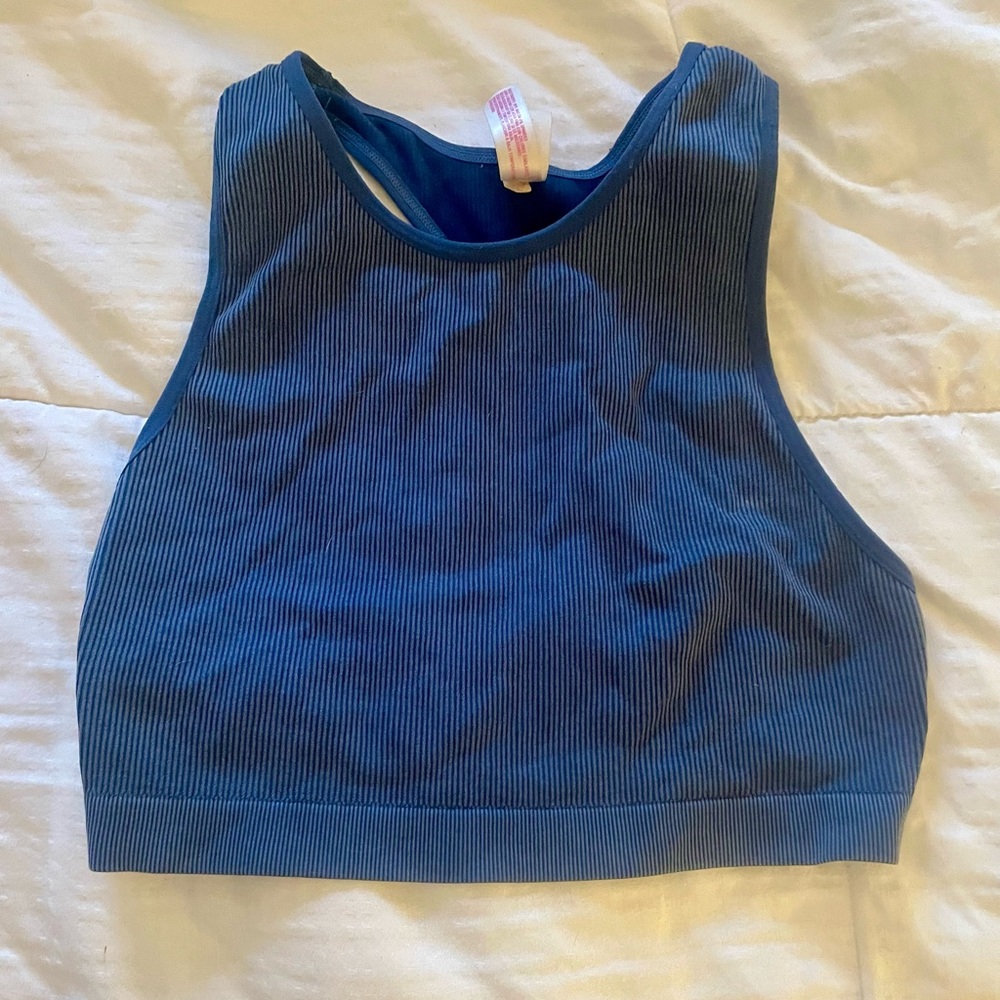Xhilaration Blue Ribbed Bra